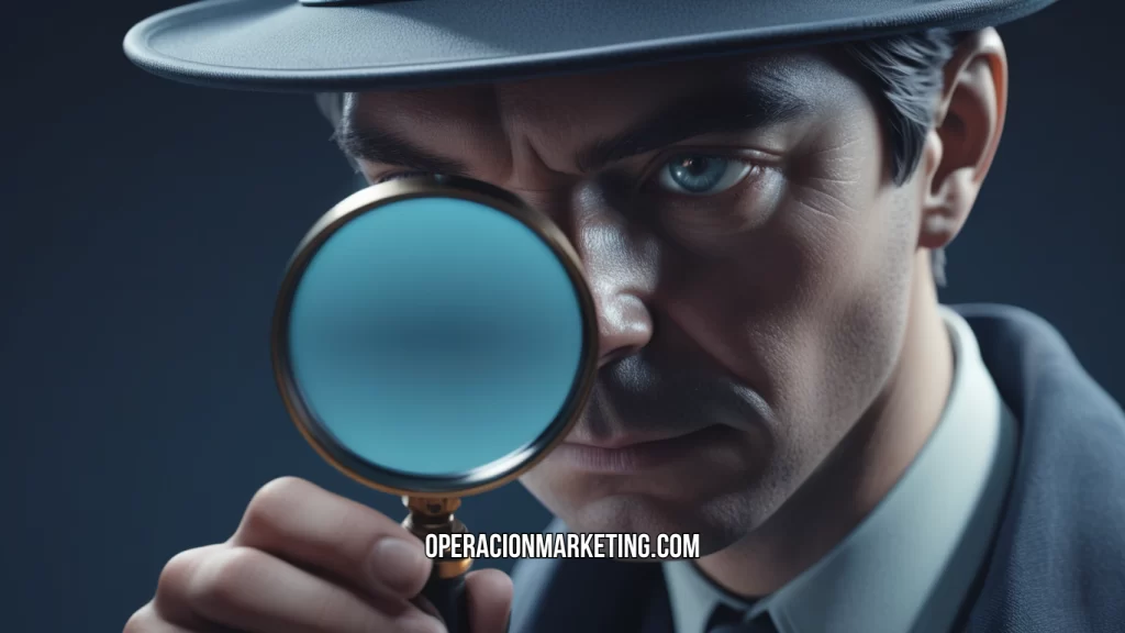 Imagen de un detective con una lupa